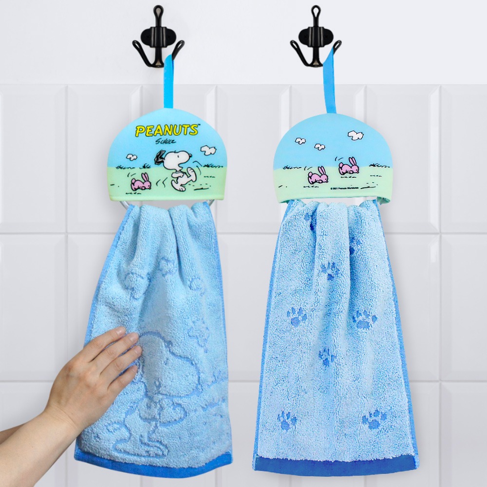 SNOOPY史努比- 【超值2條組】MIT掛環式造型擦手巾 SN001【MORINO】-細節圖7