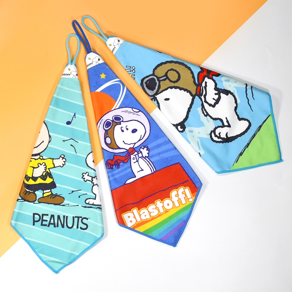 SNOOPY史努比- (超值3入組)超細纖維超吸水印花擦拭巾/擦手巾_35*35cm 806~8【MORINO】-細節圖2