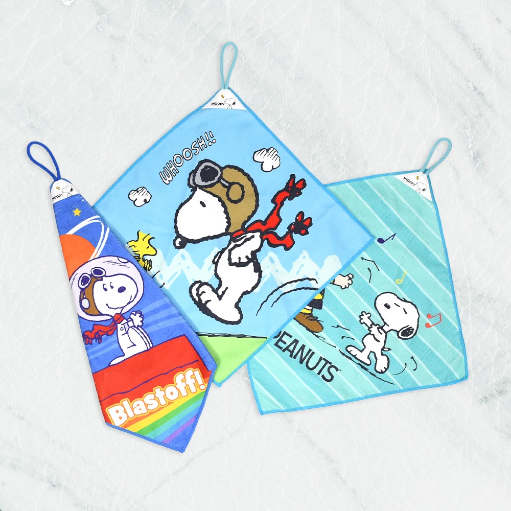 SNOOPY史努比- (超值3入組)超細纖維超吸水印花擦拭巾/擦手巾_35*35cm 806~8【MORINO】-細節圖3