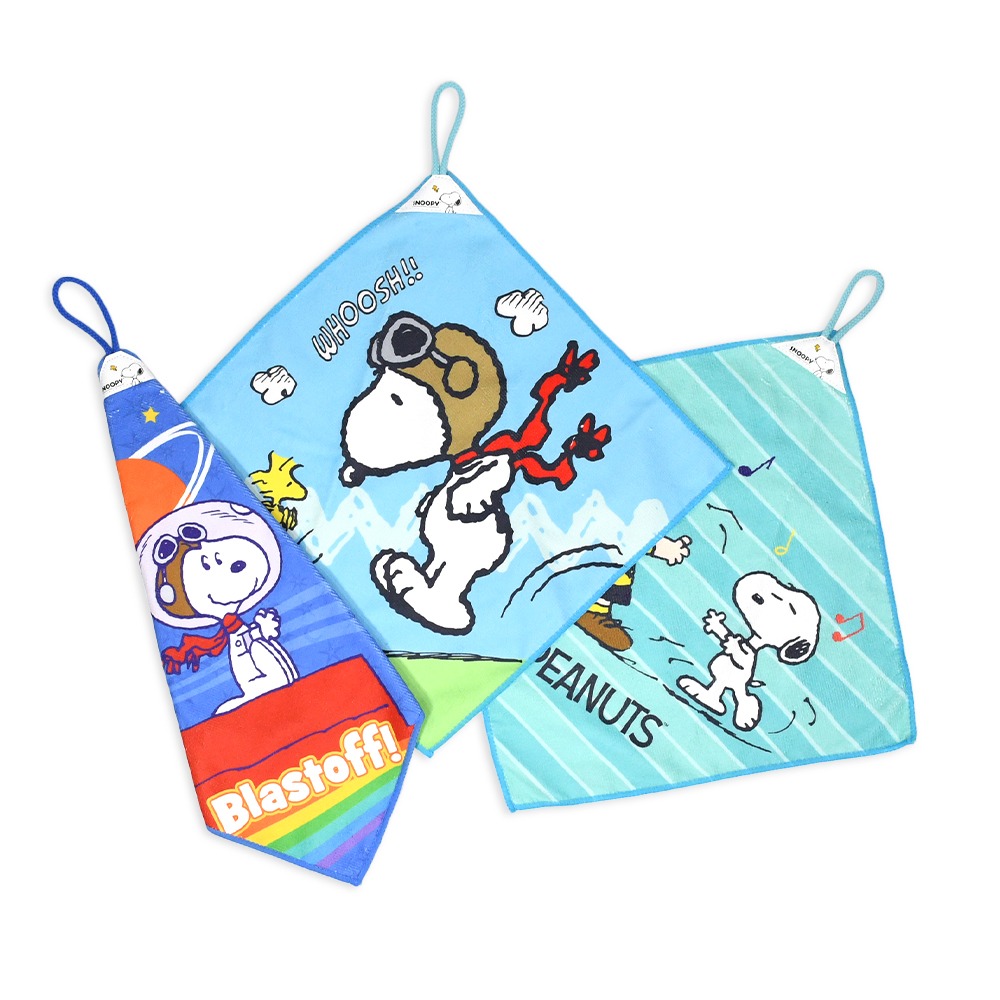 SNOOPY史努比- (超值3入組)超細纖維超吸水印花擦拭巾/擦手巾_35*35cm 806~8【MORINO】-細節圖4