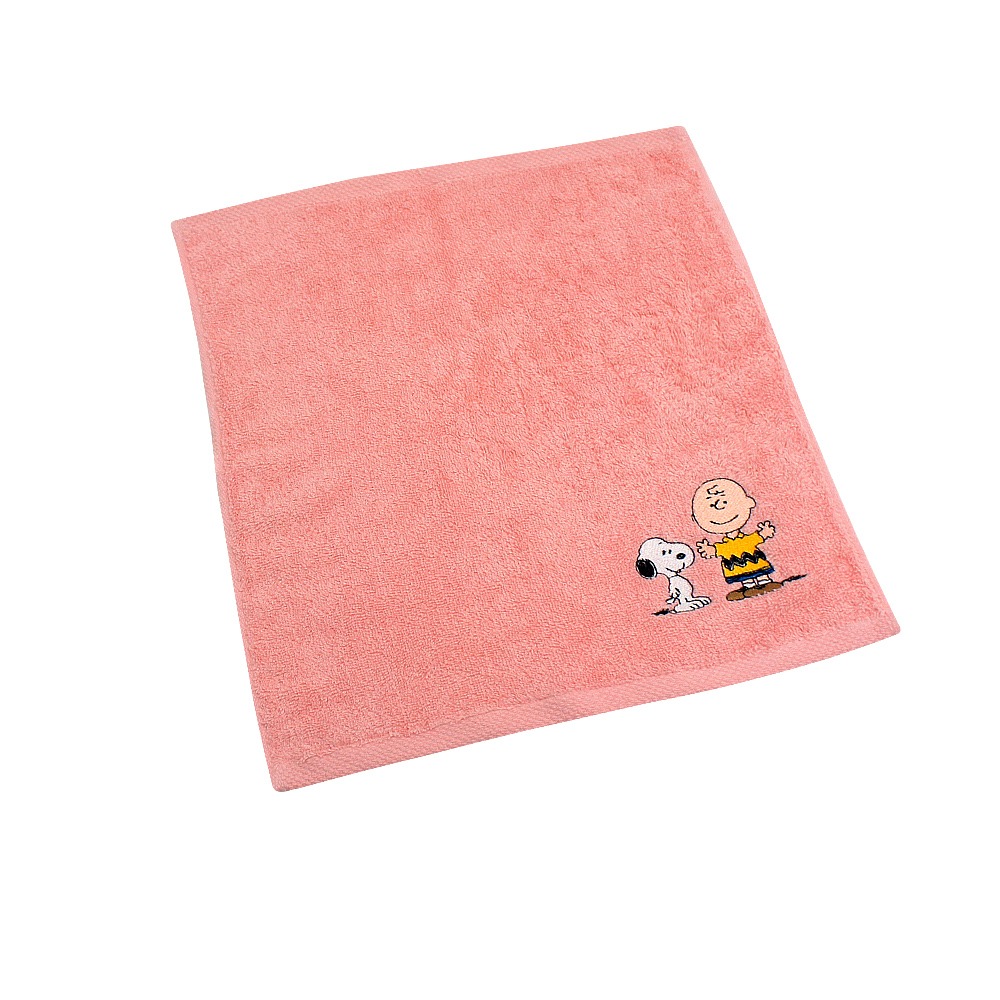 SNOOPY史努比- MIT經典紅屋刺繡純棉方巾_單條 33*35cm SN101【MORINO】-細節圖6