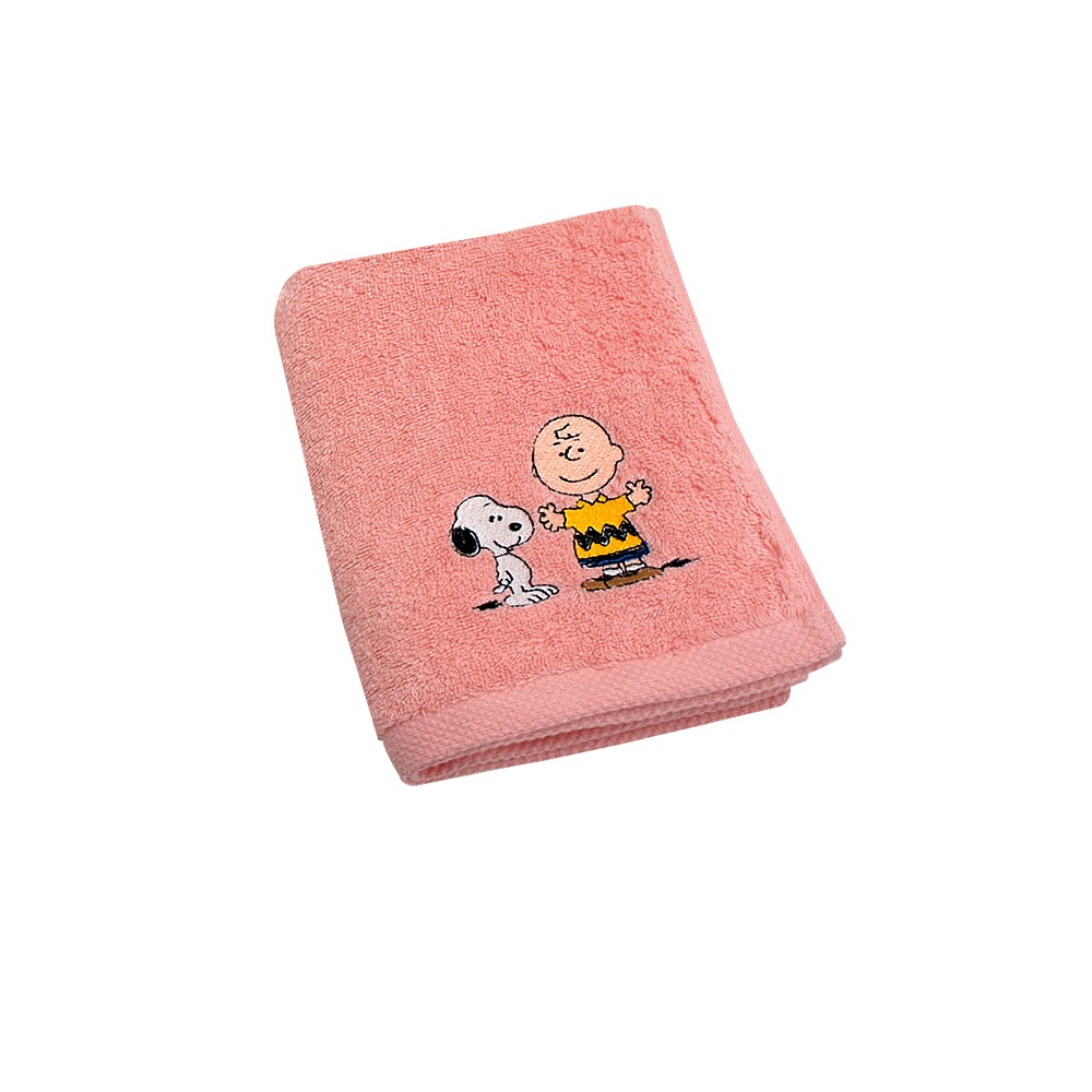 SNOOPY史努比- MIT經典紅屋刺繡純棉方巾_單條 33*35cm SN101【MORINO】-細節圖8
