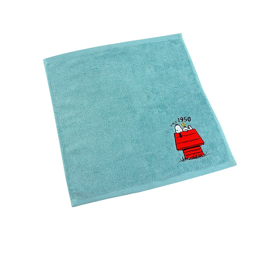 SNOOPY史努比- MIT經典紅屋刺繡純棉方巾_單條 33*35cm SN101【MORINO】-規格圖10