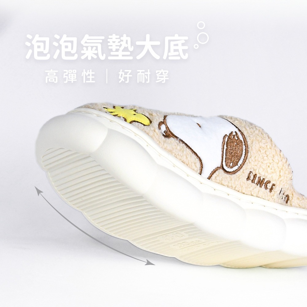 SNOOPY史努比- 貼布繡泡泡止滑氣墊拖鞋 SN930【MORINO】-細節圖4