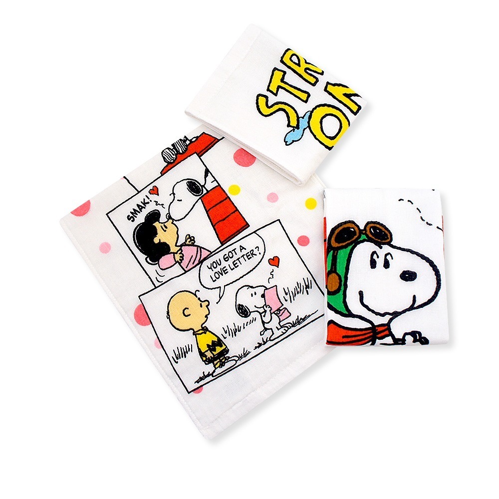 SNOOPY史努比- MIT印花紗布童巾/小毛巾_單條_27*50cm SN206-8【MORINO】-細節圖11