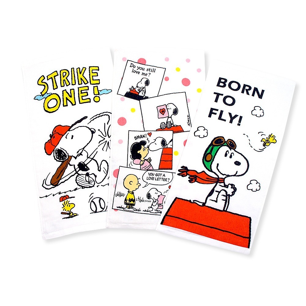 SNOOPY史努比-【超值6條組】MIT印花紗布童巾/小毛巾_單條_27*50cm SN206-8【MORINO】-細節圖11