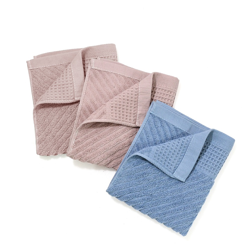 【MORINO】(超值6條組) 美國棉立體斜紋極柔方巾_33*35cm MO681-細節圖3