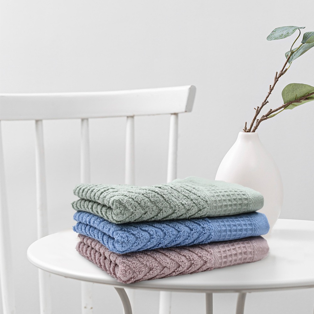 【MORINO】(超值4條組) 美國棉立體斜紋極柔毛巾_35*75cm MO781-細節圖2