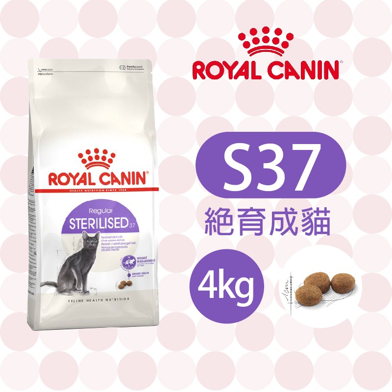 【肥貓客棧】法國皇家 絕育成貓專用乾糧(S37_2kg/4kg) 2kg 4kg 成貓飼料 ROYAL CANIN-規格圖3