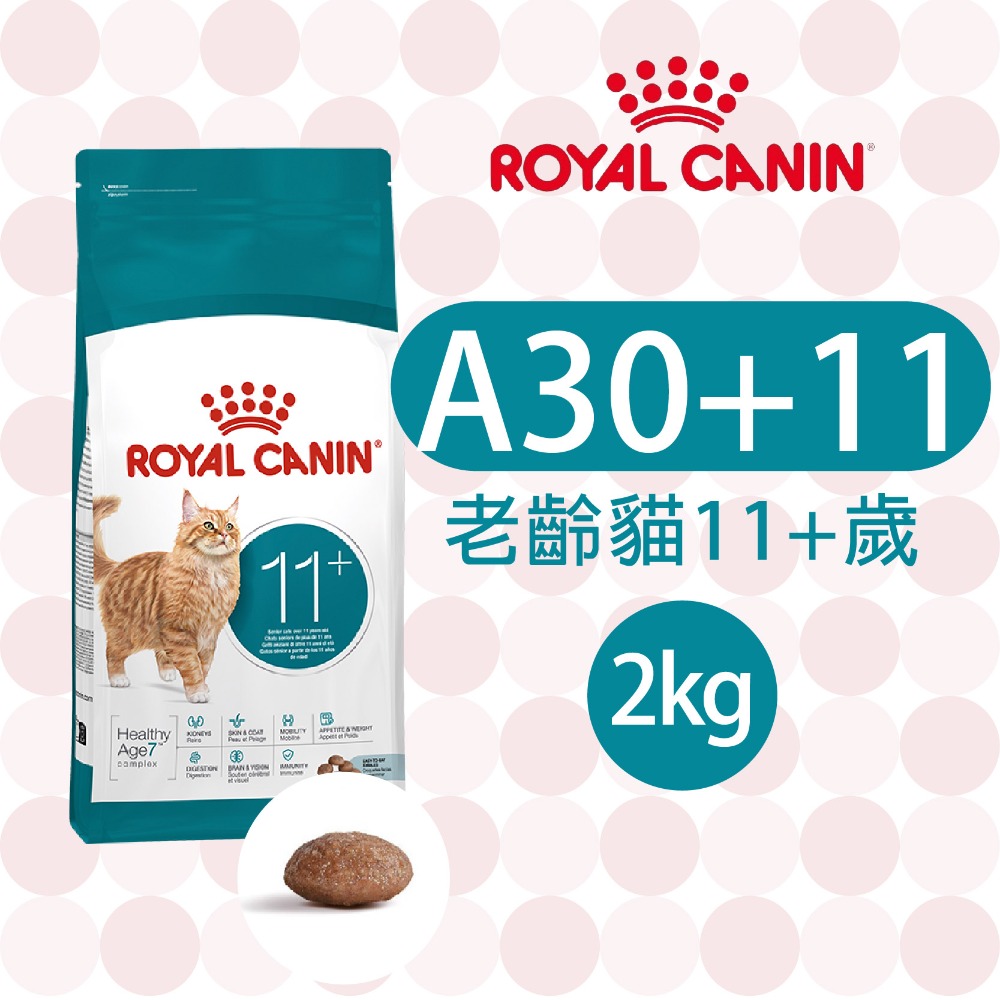 【肥貓客棧】法國皇家11歲以上老貓專用乾糧(A30+11_2kg) 老貓飼料 熟齡貓飼料 ROYAL CANIN-規格圖3