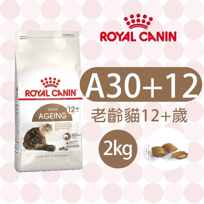 【肥貓客棧】法國皇家12歲以上老貓專用乾糧(A30+12_2kg) 老貓飼料 熟齡貓飼料 ROYAL CANIN-規格圖3