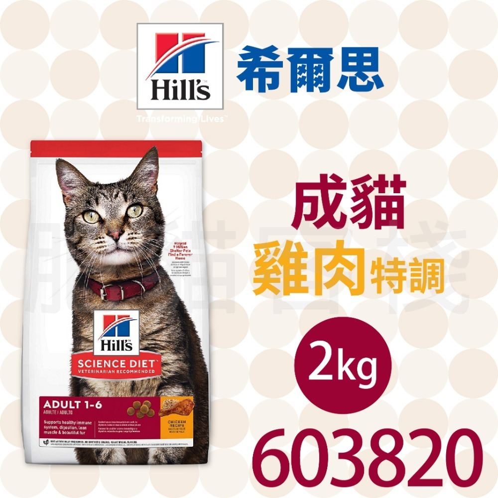【肥貓客棧】希爾思 成貓 雞肉特調 (1.81kg/2kg/4kg/10kg) 成貓飼料 貓糧 貓乾糧 Hill＇s-規格圖2