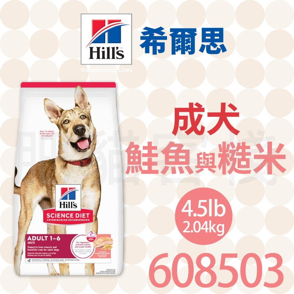 【肥貓客棧】希爾思 成犬 鮭魚與糙米 (2.04kg) 成犬飼料 狗飼料 狗乾糧 Hill＇s-規格圖2