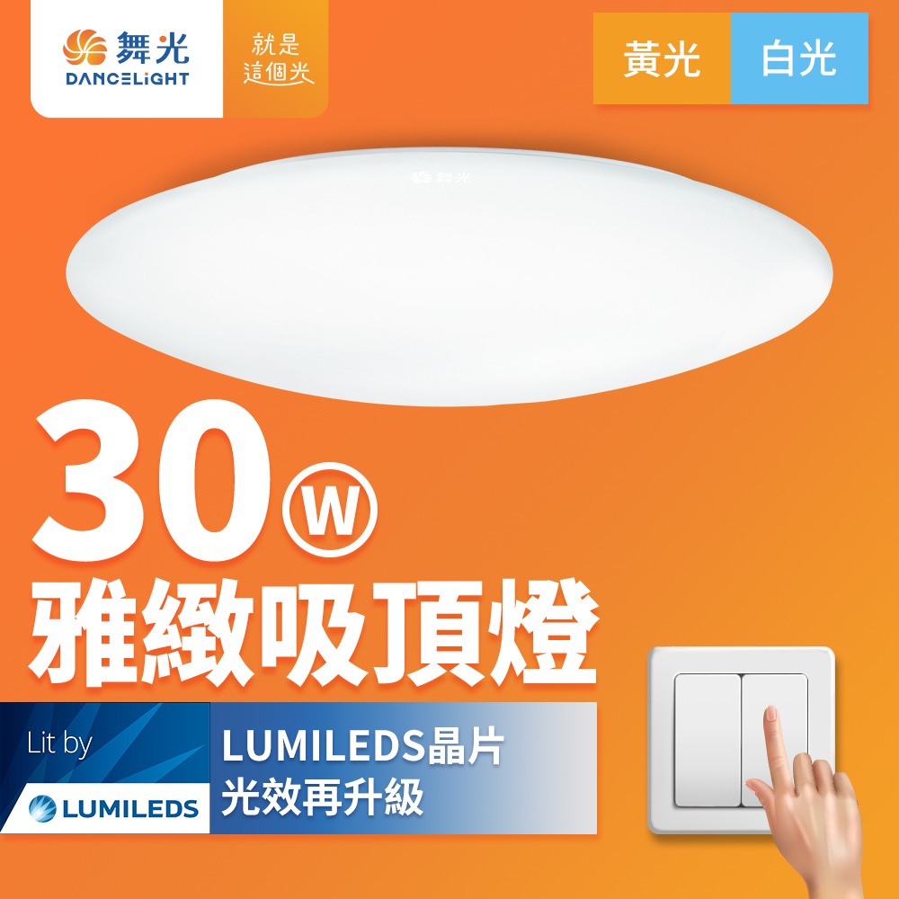 【DanceLight舞光】12W/16W/30W 雅緻 LED吸頂燈 2年保固(白光/黃光)-細節圖3