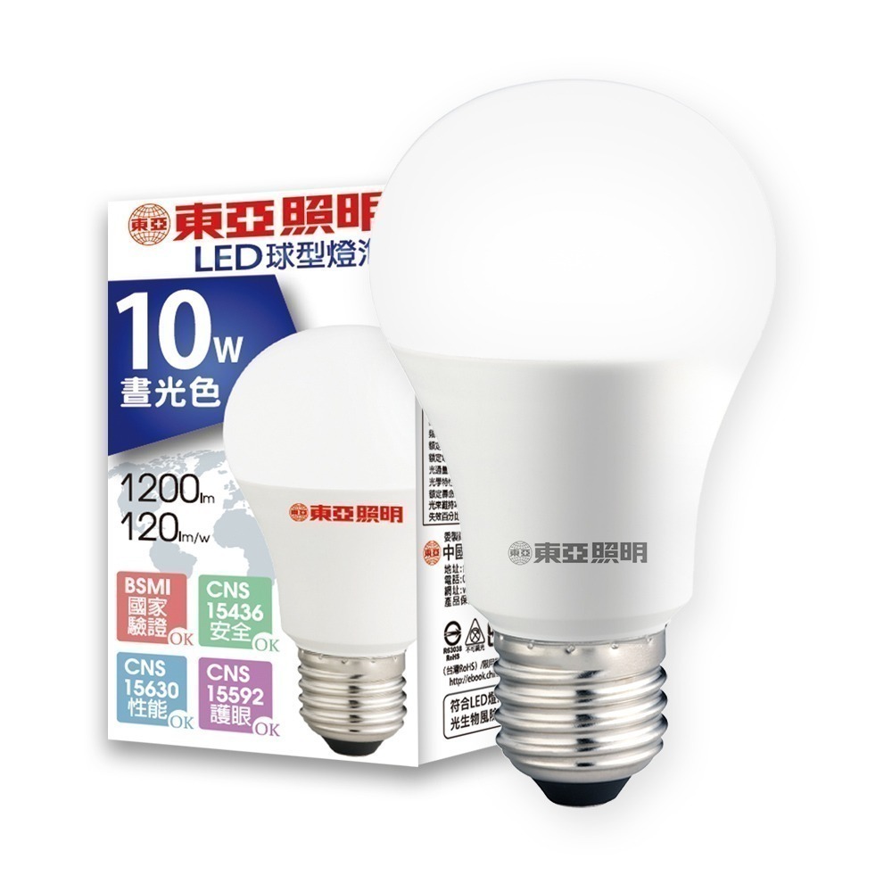 6入組 東亞照明 10W/13W/16W LED燈泡 省電燈泡 長壽命 柔和光線-規格圖1