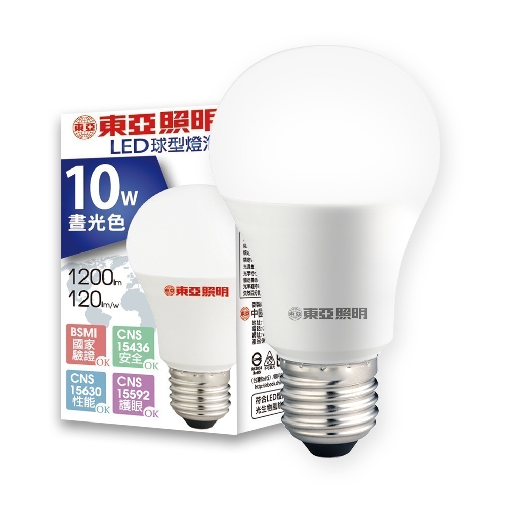 6入組 東亞照明 10W/13W/16W LED燈泡 省電燈泡 長壽命 柔和光線-規格圖3