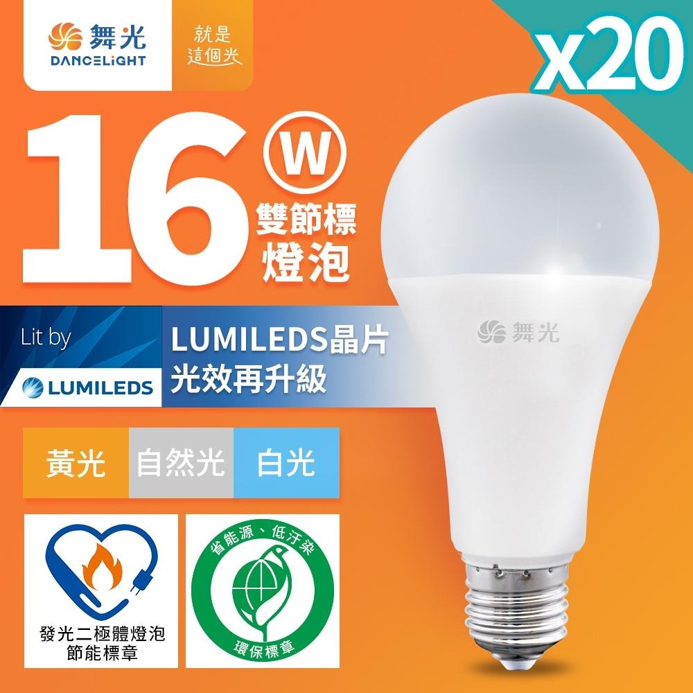 20入組 舞光 節標燈泡 環標燈泡 10W/12W/16W E27 全電壓 白/自然/黃光-細節圖3