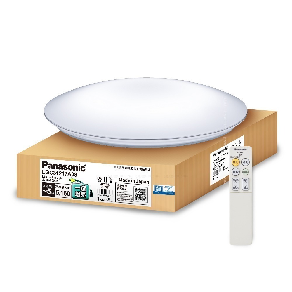 Panasonic國際牌 31.7W 新升級 增亮20% 銀炫 遙控 調光調色吸頂燈LGC31217A09-細節圖2