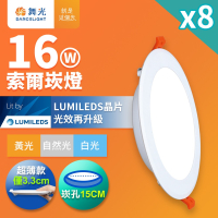 8入組 舞光 超薄均光LED索爾崁燈16W 崁孔 15CM(白光/自然光/黃光)