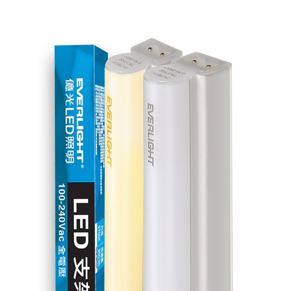 10入組 億光EVERLIGHT  二代 1呎/2呎/3呎/4呎LED 支架燈 T5層板燈 2年保固 白/自然/黃光-規格圖6