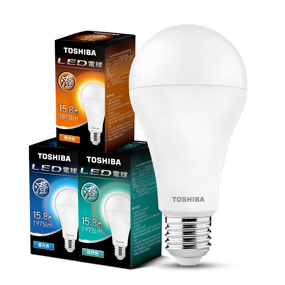【TOSHIBA 東芝】60入組 澄系列 LED燈泡 9.8W/11.8W/15.8W 高亮省電(晝光/自然/燈泡色)-規格圖5