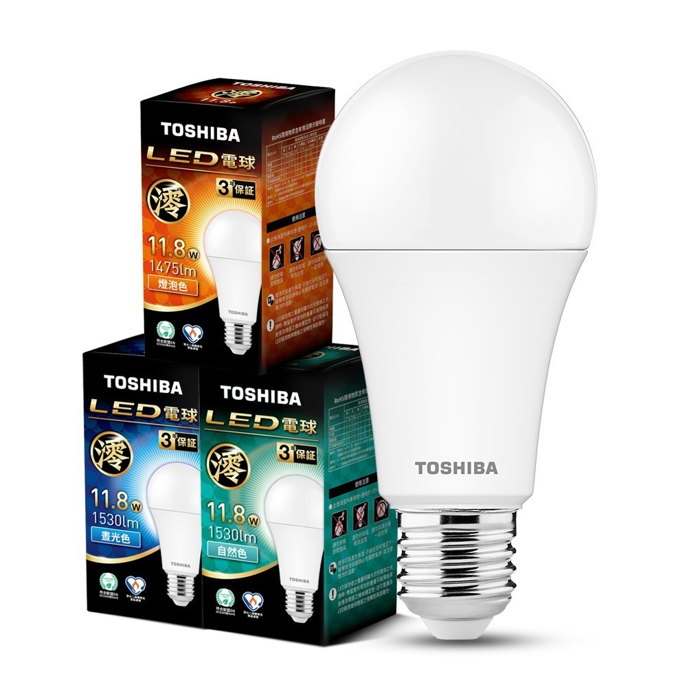 【TOSHIBA 東芝】4入組 澪系列 9.8W/11.8W/15.8W LED燈泡 節能標章(晝光/燈泡/自然色)-規格圖7