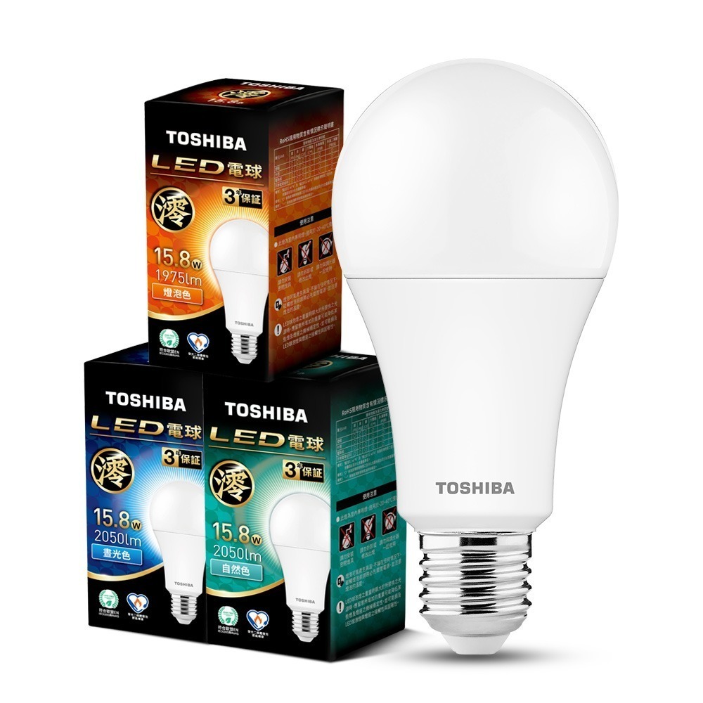 【TOSHIBA 東芝】4入組 澪系列 9.8W/11.8W/15.8W LED燈泡 節能標章(晝光/燈泡/自然色)-規格圖7
