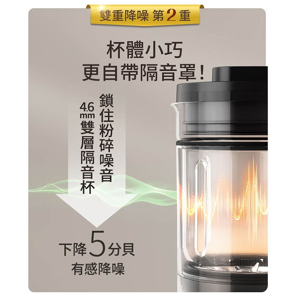 九陽JOYOUNG 多功能變頻輕音冷熱調理機 L18M-Y6G 低噪音破壁機/果汁機/濃湯機/攪拌機-細節圖6