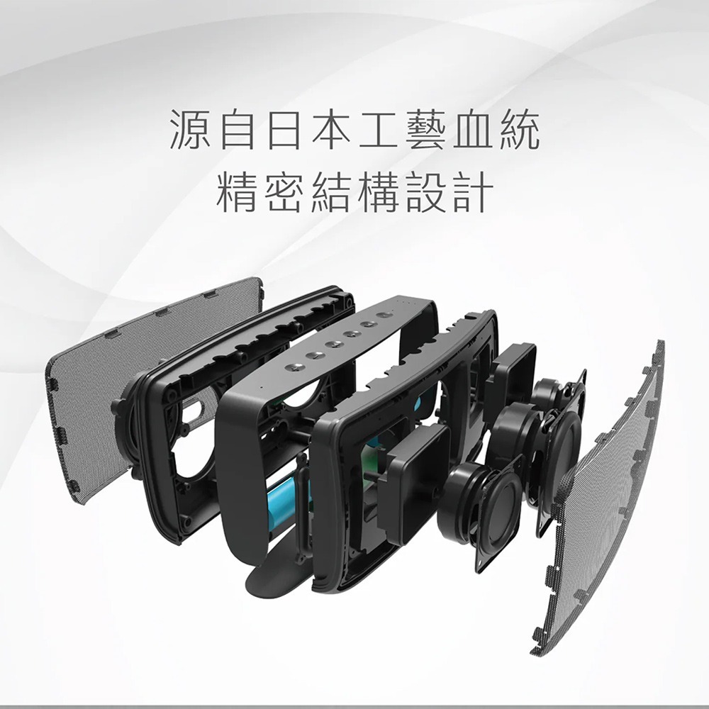 AIWA愛華 SB-X120 便攜式藍牙喇叭 無線音響 重低音喇叭 黑色/灰色-細節圖2