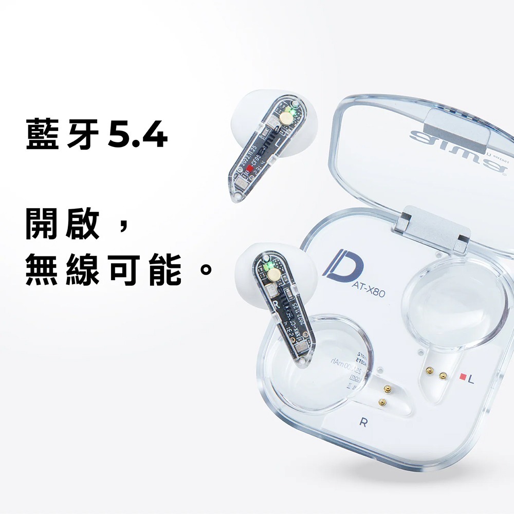 AIWA愛華 AT-X80D 真無線藍牙耳機 藍牙5.4 ENC降噪 半入耳式耳機 黑/白/粉紅/綠/紅-細節圖4