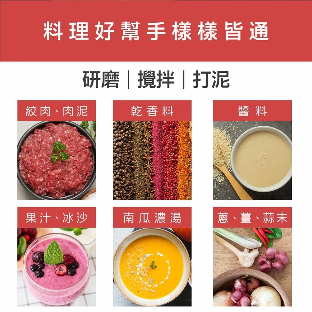 AIWA愛華 多功能食物調理機 AB-G2J 果汁機 研磨機 絞肉機 多功能料理機-細節圖4