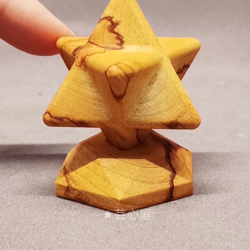 【芸心庭】祕魯聖木｜立體梅爾卡巴 × 專屬聖木座 [大版本直徑75mm][小版本直徑55mm]-細節圖5