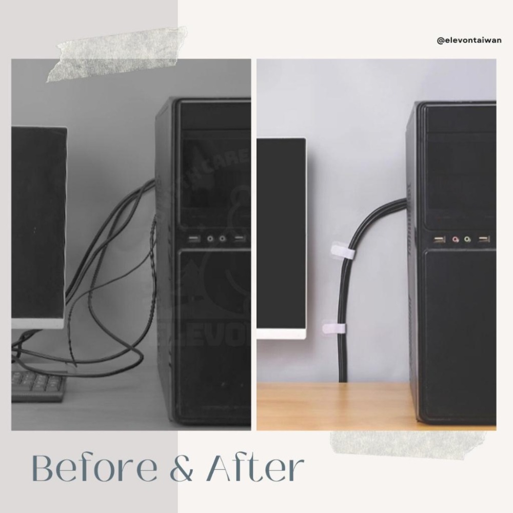 【快速出貨】整理師推薦👩‍🔬魔鬼氈束線帶10組入 灰色加長型 魔鬼氈束帶 魔鬼氈貼 桌面收納 電線固定器 電線整理 掛勾-細節圖3