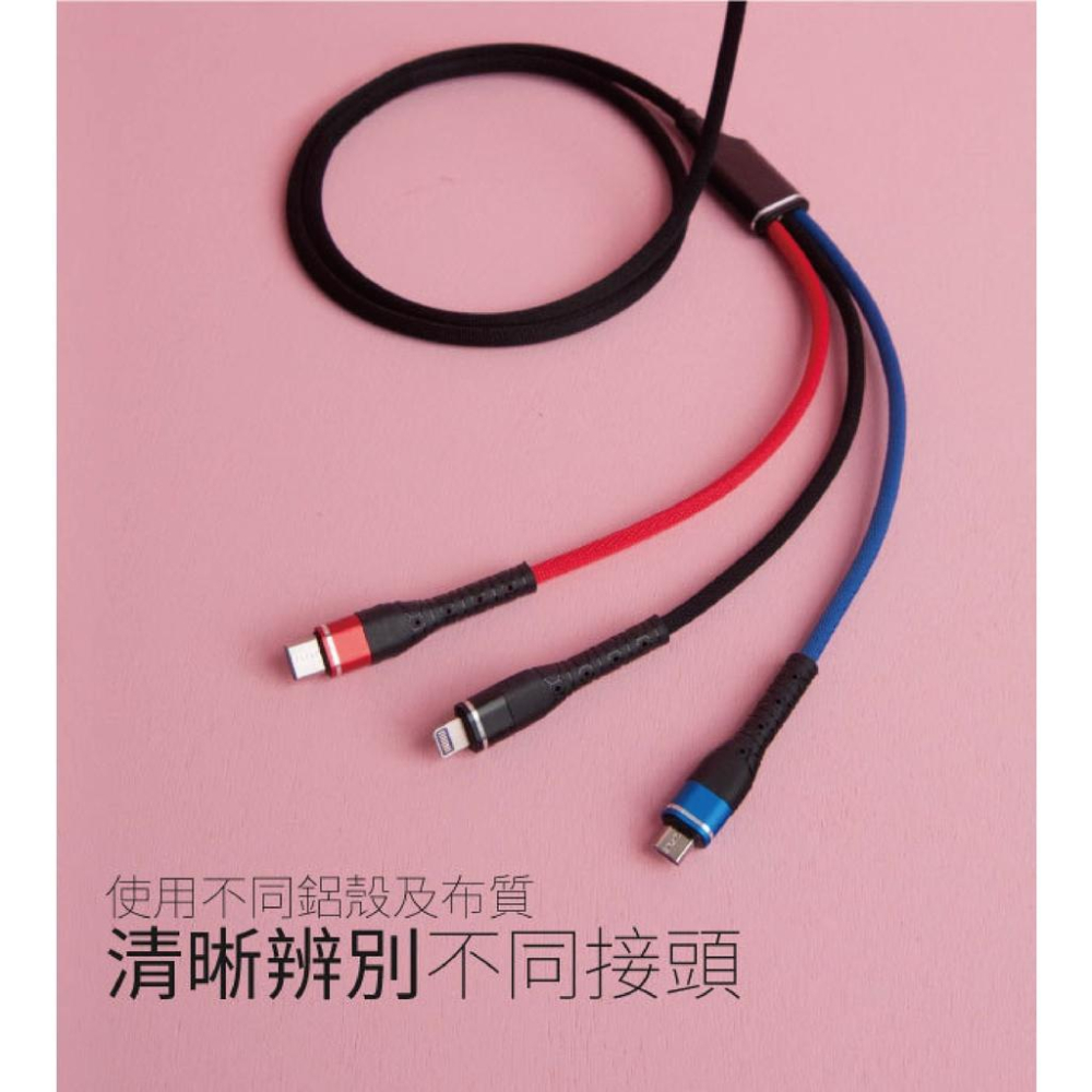 三頭龍【65W快充線】Micro usb Type C Lightning 多合一 手機充電線 PD 蘋果 安卓手機-細節圖4