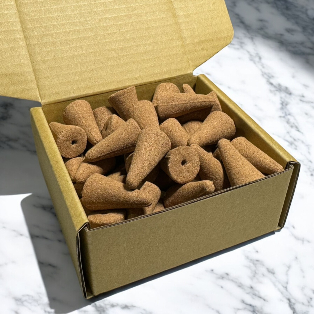 新山檀香-手工香椎 手工香塔 倒流香 42顆裝-細節圖2