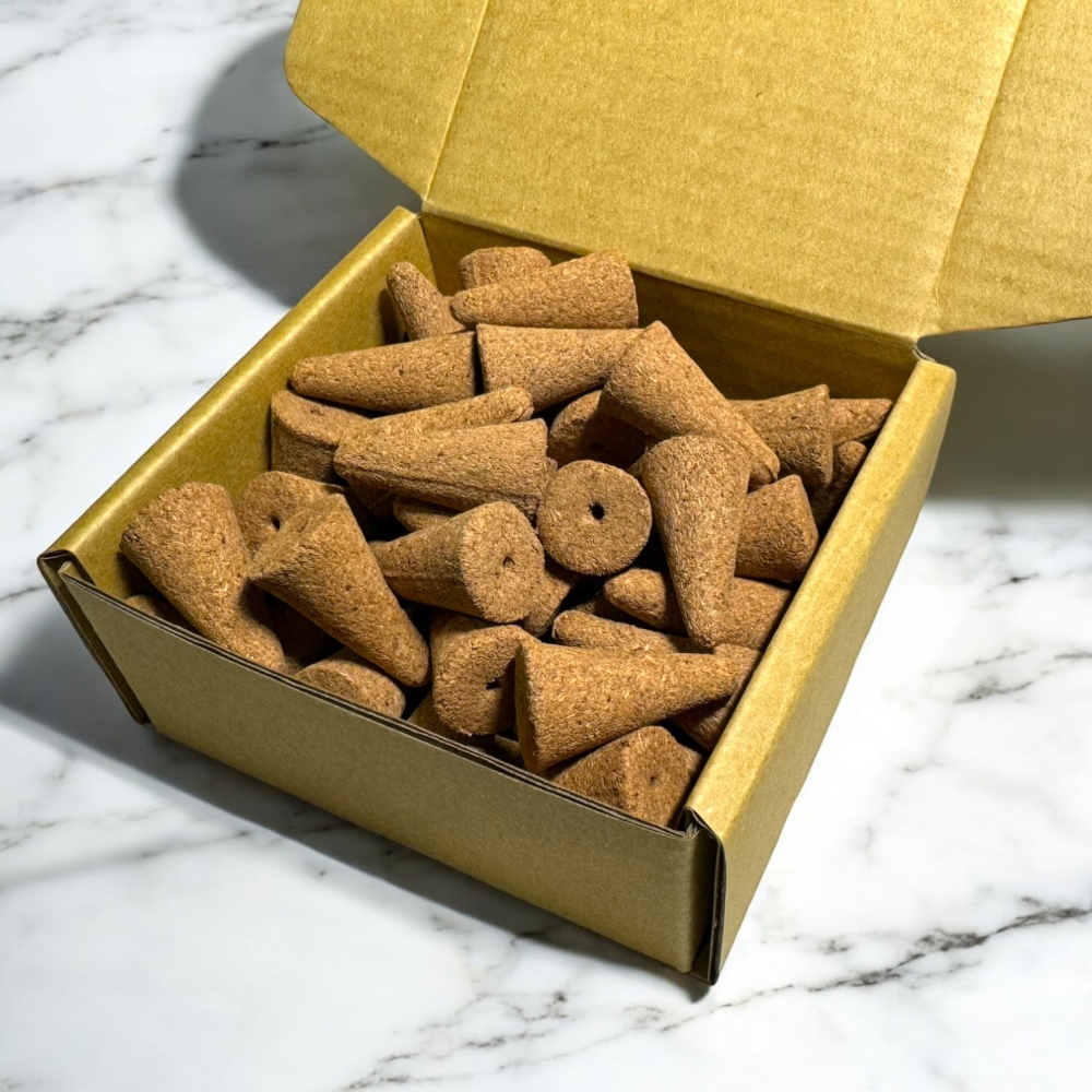 老山檀香-手工香椎 手工香塔 倒流香 42顆裝-細節圖2