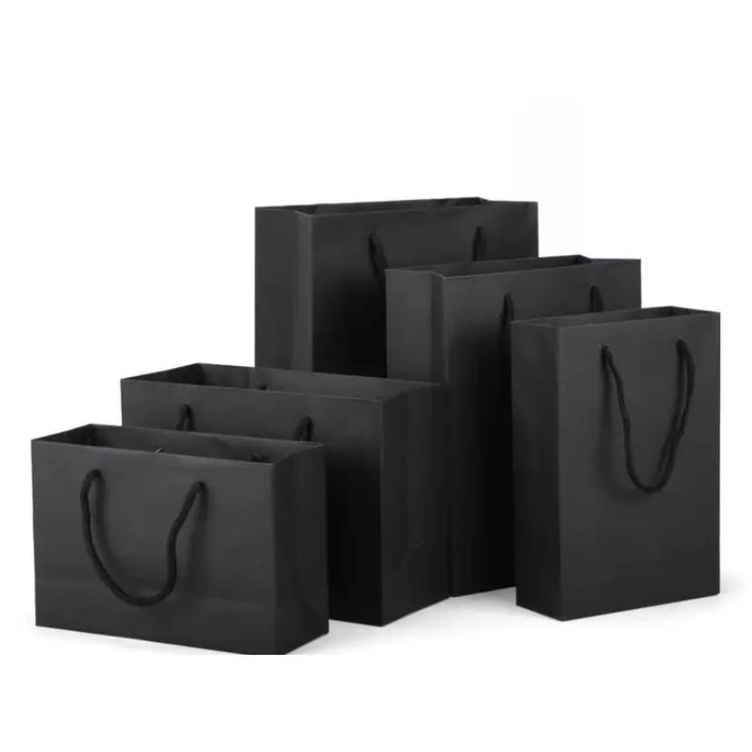 【CARA MIA】黑色質感提袋 禮物袋 紙袋 提袋 禮品袋-細節圖8