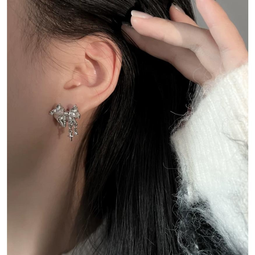 【CARA MIA】蝶舞晨曦 蝴蝶 耳環 純銀耳環 耳釘 耳針 飾品 耳飾 蝴蝶耳環-細節圖2