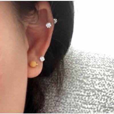 韓系 鑽 耳環 耳釘 耳針 純銀 飾品 925 耳扣 耳飾 禮物 生日禮物 韓國  ins 耳堵 莫桑鑽-細節圖4