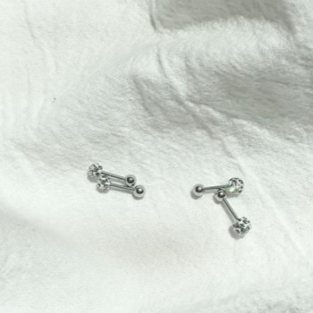 韓系 鑽 耳環 耳釘 耳針 純銀 飾品 925 耳扣 耳飾 禮物 生日禮物 韓國  ins 耳堵 莫桑鑽-細節圖5