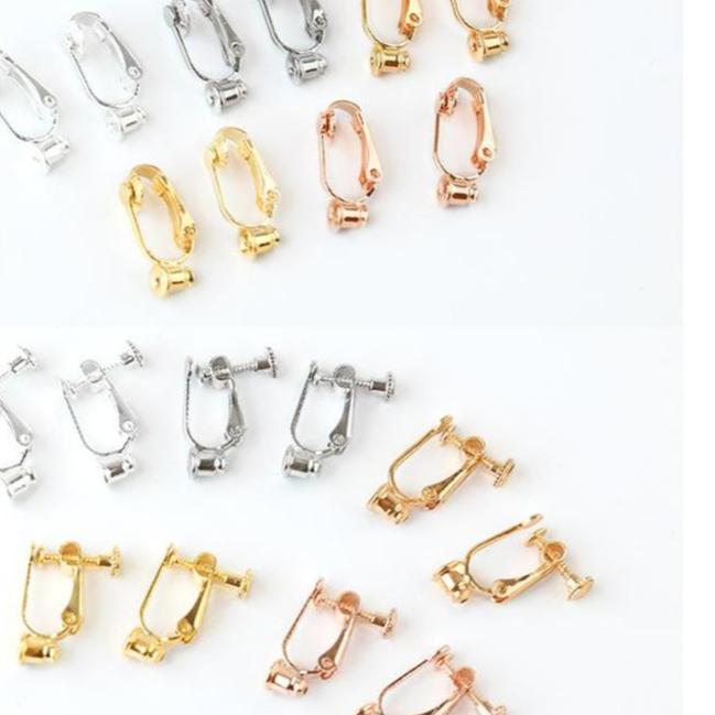 螺旋式耳夾 耳夾材料 耳夾 無耳洞耳環 夾式耳環 耳環 DIY材料 DIY 手工藝 手工 手作 飾品 耳環 現貨-細節圖8