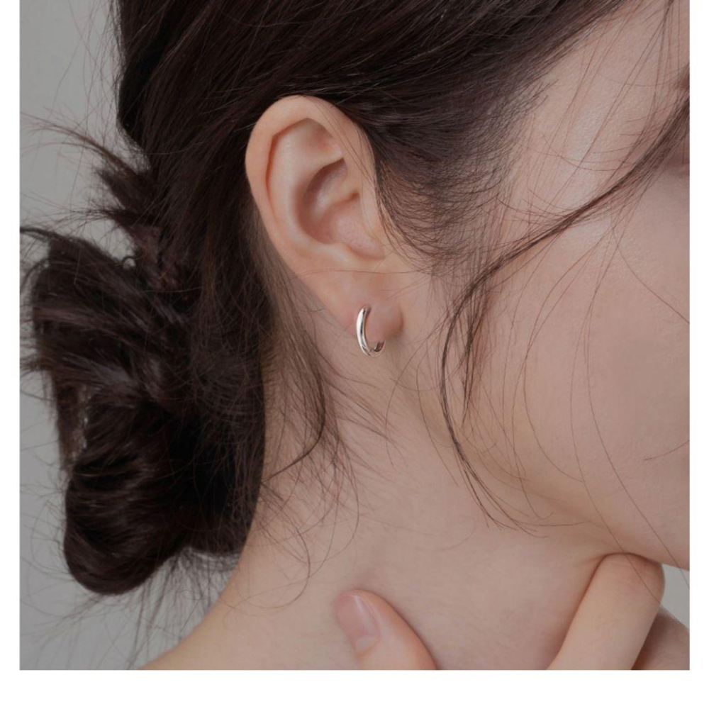 【CARA MIA】簡約百搭耳扣 耳環 純銀耳環 耳釘 耳針 純銀 飾品 耳扣 耳飾-細節圖7