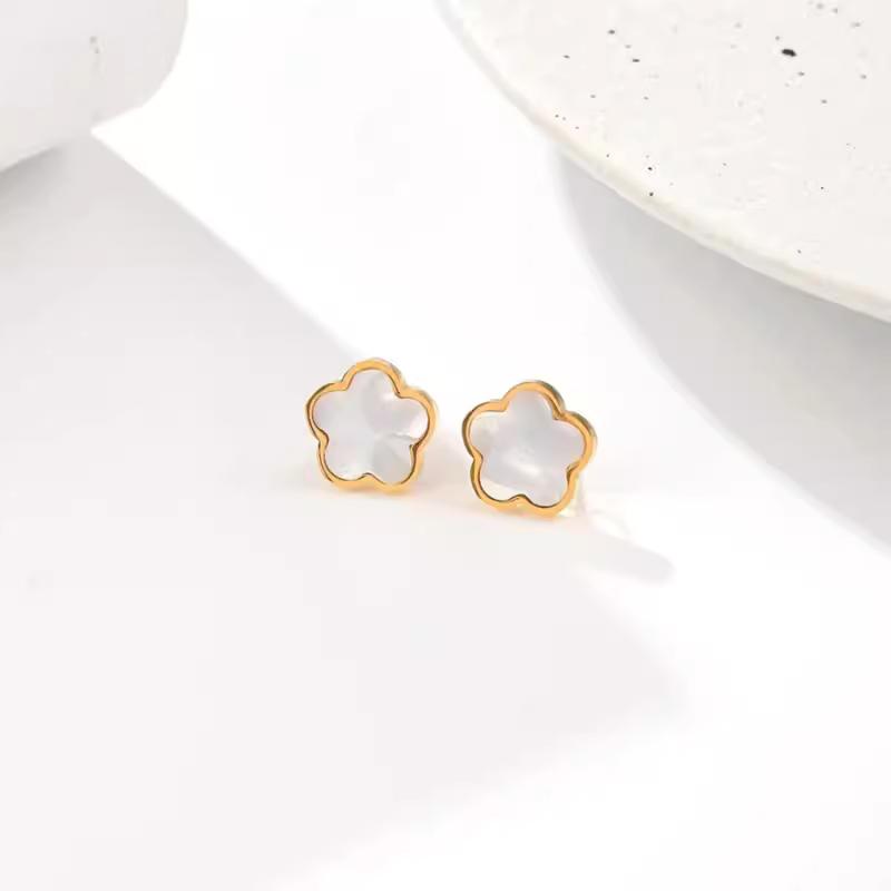 【CARA MIA】花花復古耳環 鈦鋼耳環 耳釘 現貨 耳環 耳針 純銀 飾品 耳扣 耳飾 禮物 生日禮物-細節圖2