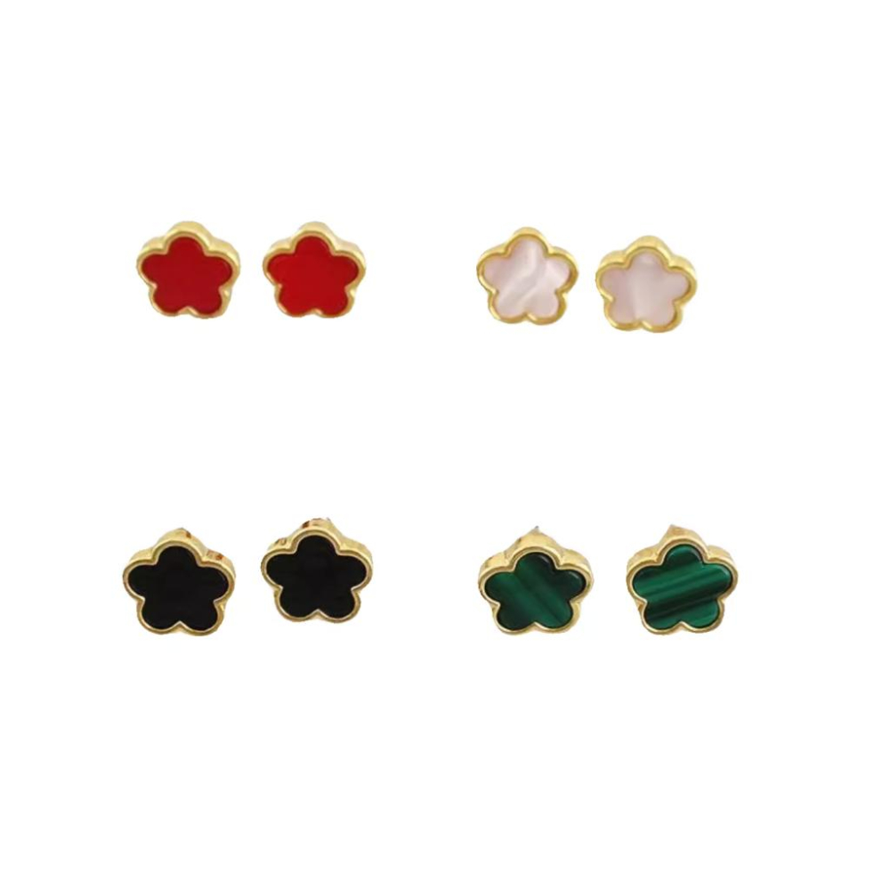 【CARA MIA】花花復古耳環 鈦鋼耳環 耳釘 現貨 耳環 耳針 純銀 飾品 耳扣 耳飾 禮物 生日禮物-細節圖3