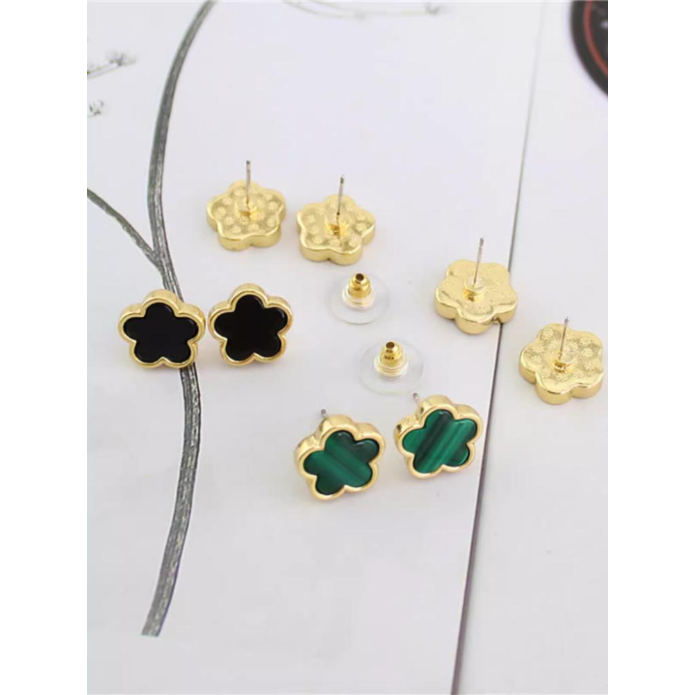 【CARA MIA】花花復古耳環 鈦鋼耳環 耳釘 現貨 耳環 耳針 純銀 飾品 耳扣 耳飾 禮物 生日禮物-細節圖7