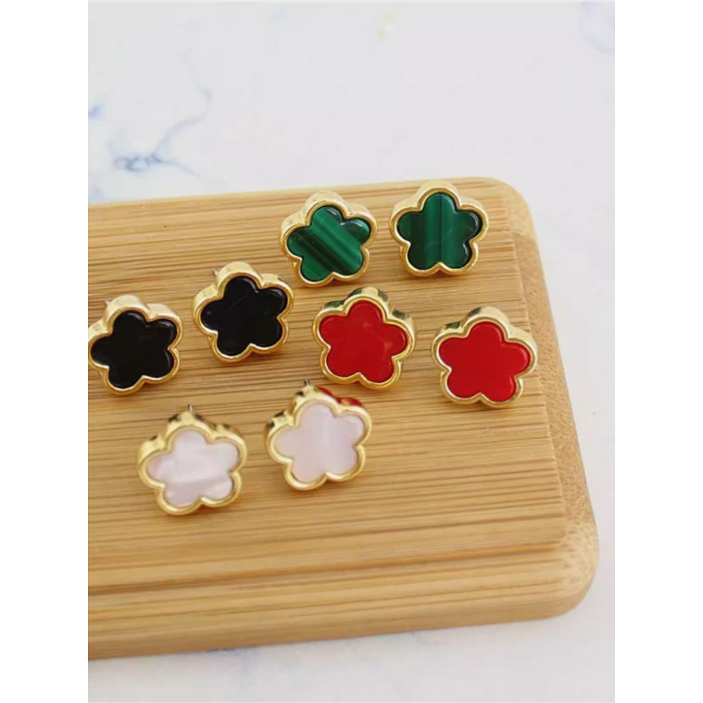 【CARA MIA】花花復古耳環 鈦鋼耳環 耳釘 現貨 耳環 耳針 純銀 飾品 耳扣 耳飾 禮物 生日禮物-細節圖8