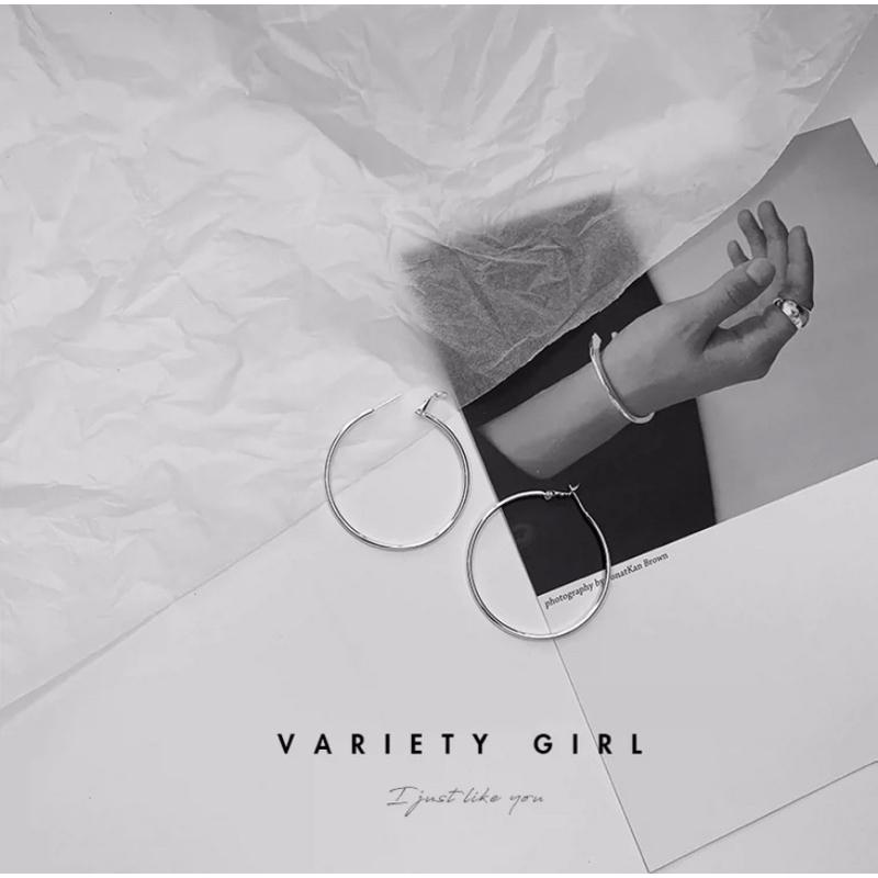 【CARA MIA】純銀耳環 歐美大圈圈 純銀耳環 925 耳釘 現貨 耳環 耳針 飾品 耳扣 禮物 生日禮物-細節圖4