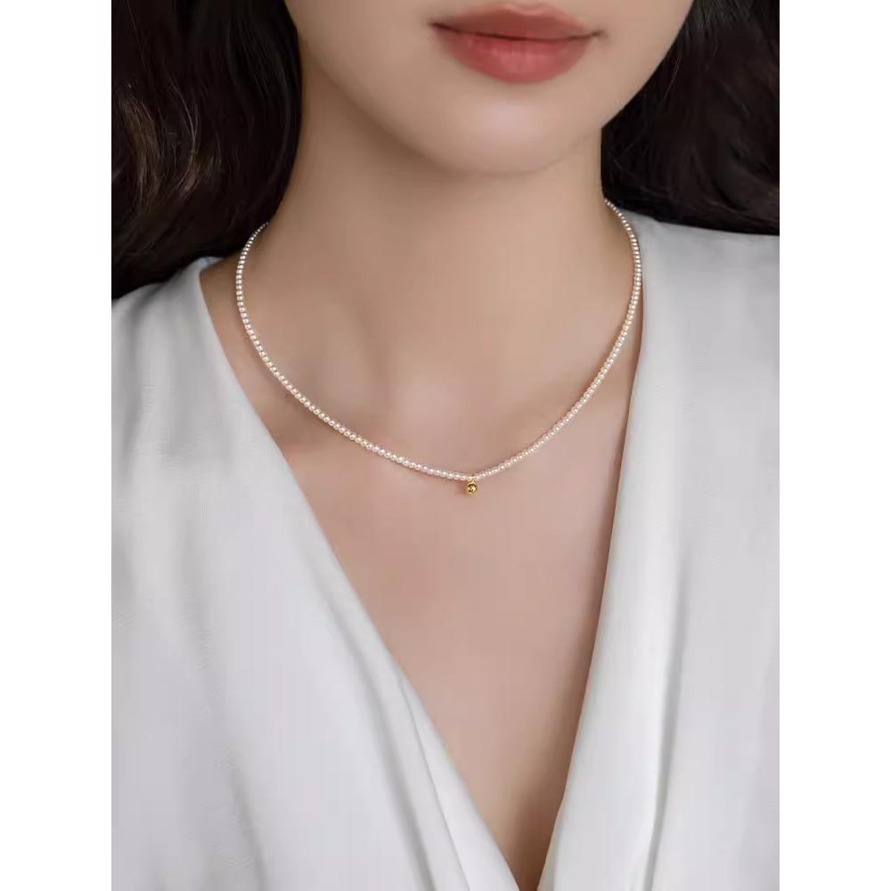 【CARA MIA】閃耀珍珠之緣 珍珠項鍊 項鍊 飾品 925 項鍊女 鎖骨鏈 禮物 生日禮物-細節圖6