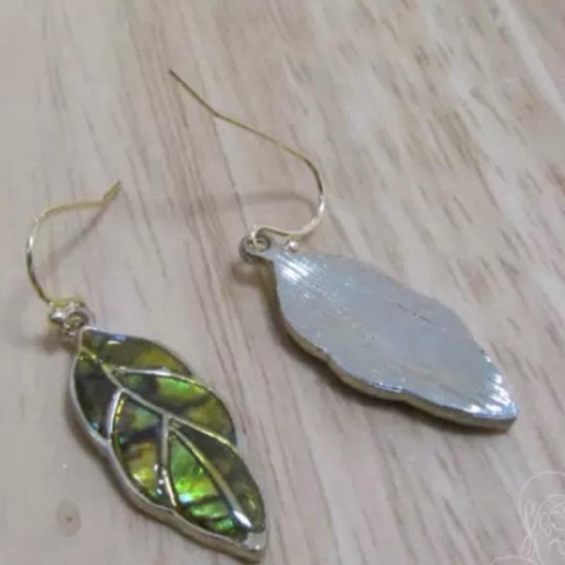 【CARA MIA】復古樹葉耳環 鈦鋼耳環 耳釘 耳環 耳針 飾品 耳扣 耳飾-細節圖4