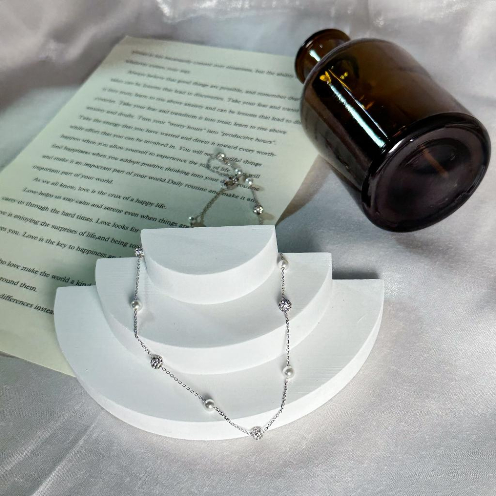 現貨 珍珠項鍊 純銀項鍊 項鍊 銀項鍊 純銀 飾品 925 項鍊女 銀飾 鎖骨鏈 銀鏈 禮物 生日禮物 情侶小物 銀-細節圖8